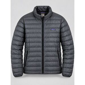 Patagonia Down Jacket Men XL Forge Grey 800-Fill Puffer 84673 Designer Logo Fall